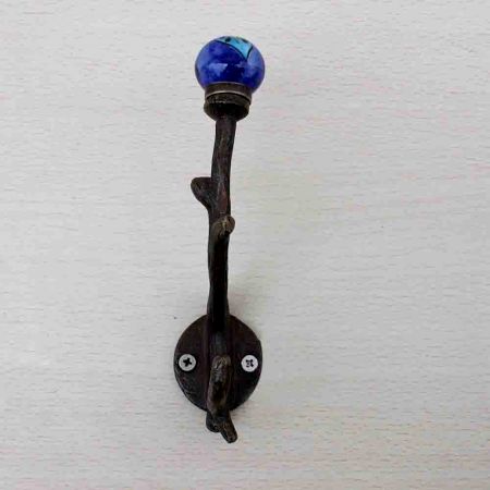 Navy Blue Floral Tree Hook-EHG-37